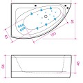 Balteco Угловая ванна Idea 15, 150x91cm
