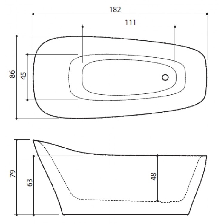 Balteco Vanna MEZZO 182x86 cm Balteco Vanna MEZZO 182x86 cm