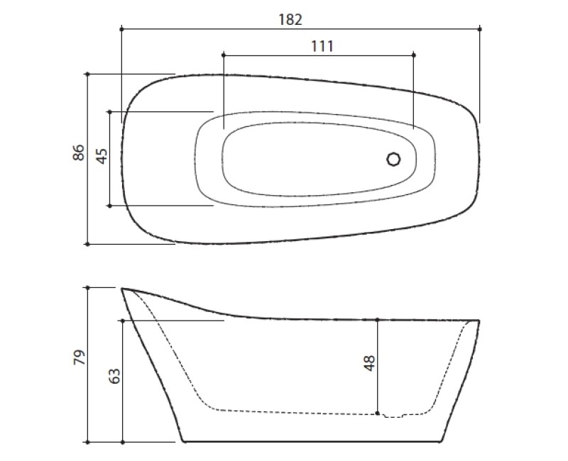 Balteco Ванна MEZZO 182x86 cm