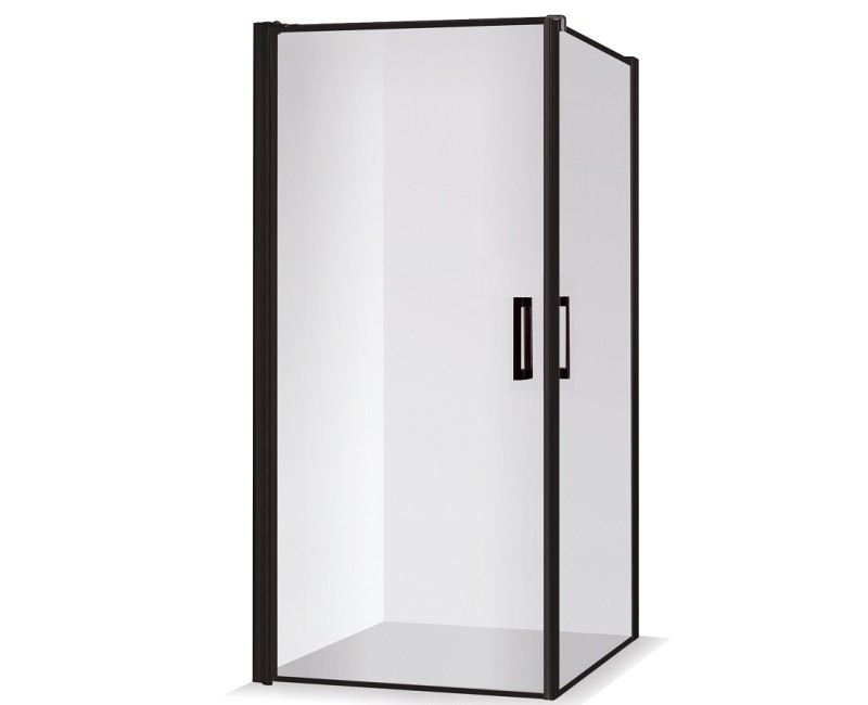 Baltijos Brasta Dušas stūris VIKTORIJA Nero Frame 80x80cm
