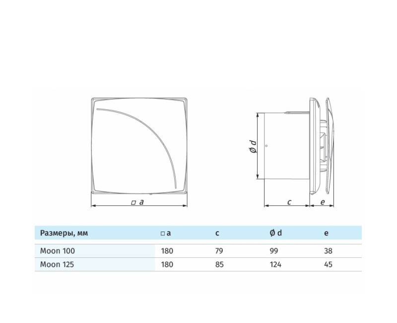 Blauberg Вентилятор MOON 100T с таймером