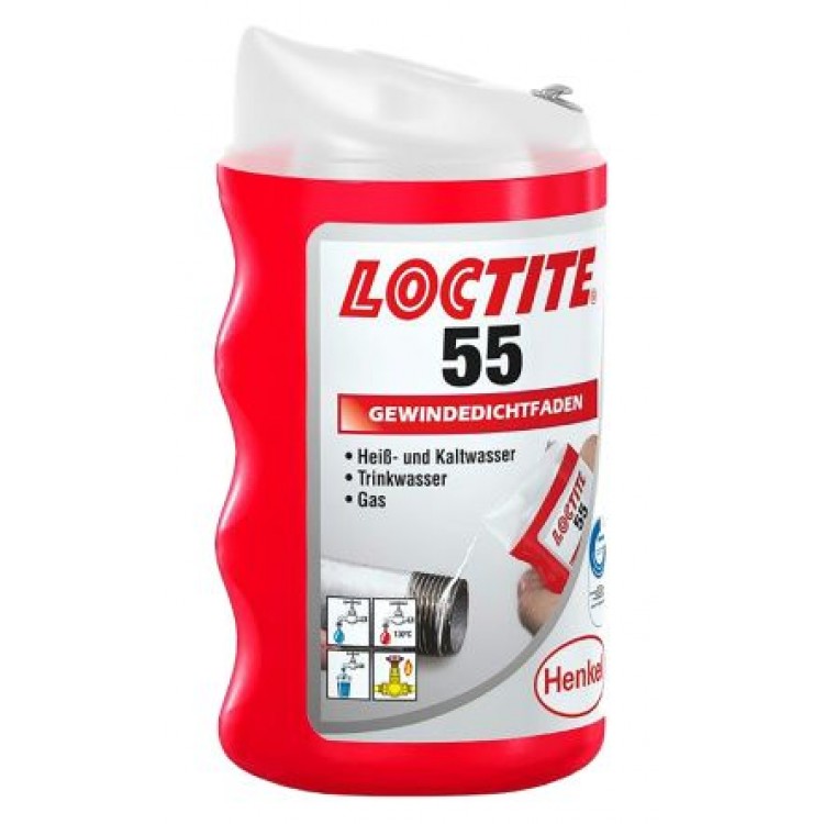 LOCTITE 55 Cauruļu un vītņu blīvēšanas aukla 160m LOCTITE 55 Cauruļu un vītņu blīvēšanas aukla 160m
