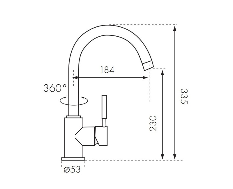 BLUE WATER COLORADO-CH Смеситель для кухни, хром