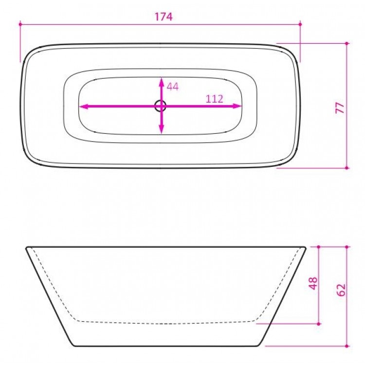 Balteco Vanna DUNE 174x77 cm Balteco Vanna DUNE 174x77 cm