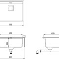 Aquasanita DELICIA Кухонная мойка 555x455mm, SQD100AW-114