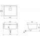 Aquasanita DELICIA Virtuves izlietne 555x455 mm SQD100AW-202 Aquasanita DELICIA Virtuves izlietne 555x455 mm SQD100AW-202