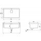 Aquasanita DELICIA Virtuves izlietne 740x455 mm SQD101AW-601 Aquasanita DELICIA Virtuves izlietne 740x455 mm SQD101AW-601