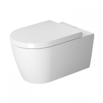 Подвесной унитаз Duravit ME by Starck Rimless, с крышкой QR/SC, 370x570 мм, Durafix, белый