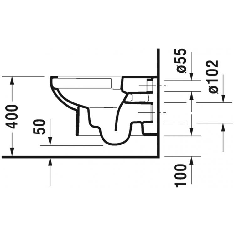 Duravit DuraStyle Basic Rimless Piekaramais WC ar SC vāku, 45620900A1 Duravit DuraStyle Basic Rimless Piekaramais WC ar SC vāku, 45620900A1