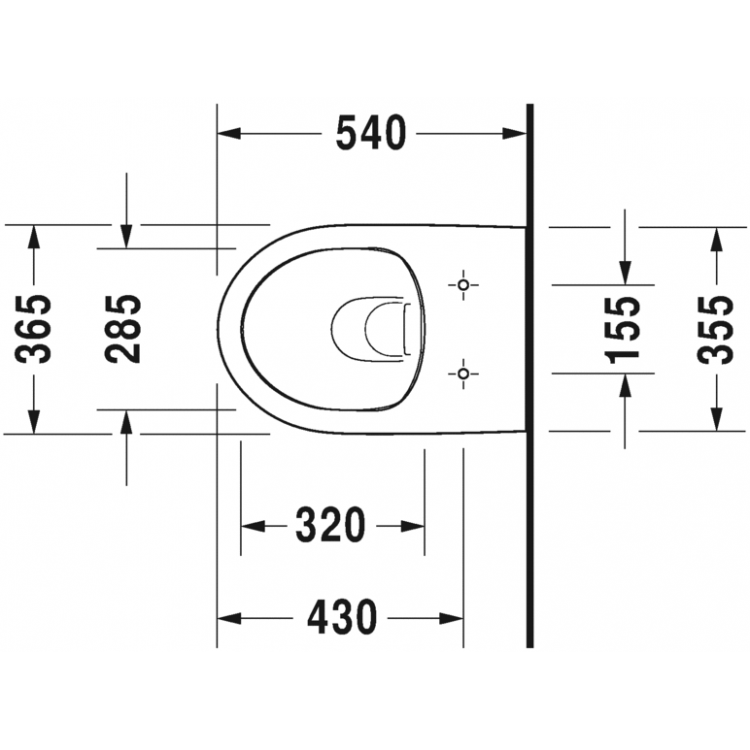 Duravit DuraStyle Basic Rimless Piekaramais WC ar SC vāku, 45620900A1 Duravit DuraStyle Basic Rimless Piekaramais WC ar SC vāku, 45620900A1