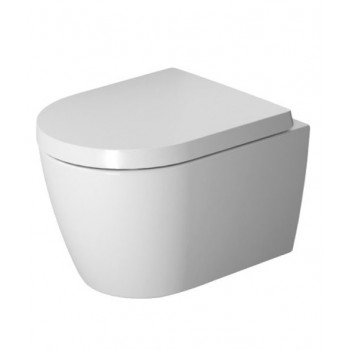 Подвесной унитаз Duravit ME by Starck Compact Rimless, с крышкой QR/SC, 370x480 мм, Durafix, белый