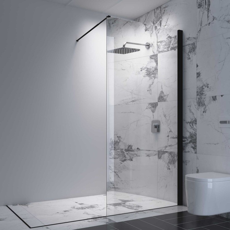 Duschy Dušas siena Wall Black 90 cm, 5472-90 Duschy Dušas siena Wall Black 90 cm, 5472-90