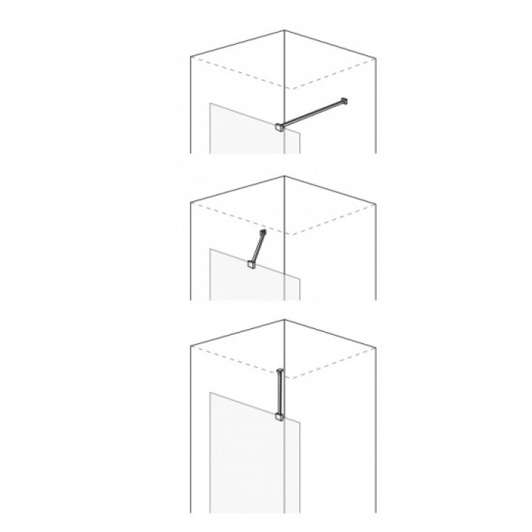 Duschy стеклянная стенка Wall 80 см, тонированное стекло 5222-80