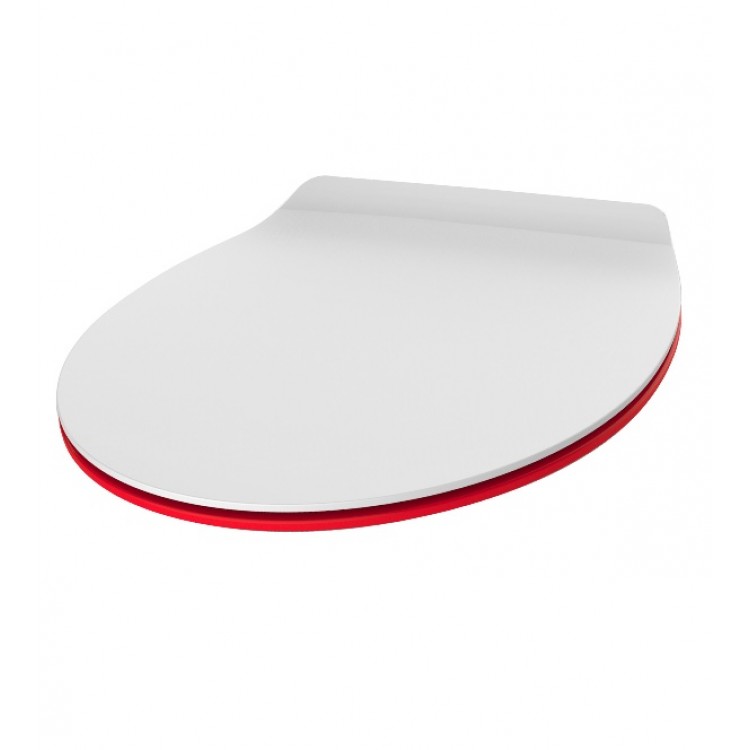 Duschy SLIM SENSE WC Soft Close poda vāks, sarkans 805-43 Duschy SLIM SENSE WC Soft Close poda vāks, sarkans 805-43