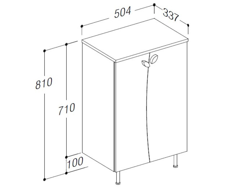 RB ELZA Vannas istabas skapītis 50cm EAU50