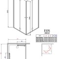 Radaway Душевой уголок прямоугольный Eos KDD-B 100x90