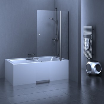 Stikla Serviss Vannas sieniņa ESTETICO Plus 1000mm