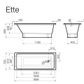 Vispool Прямоугольная ванна ETTE 170 x 70