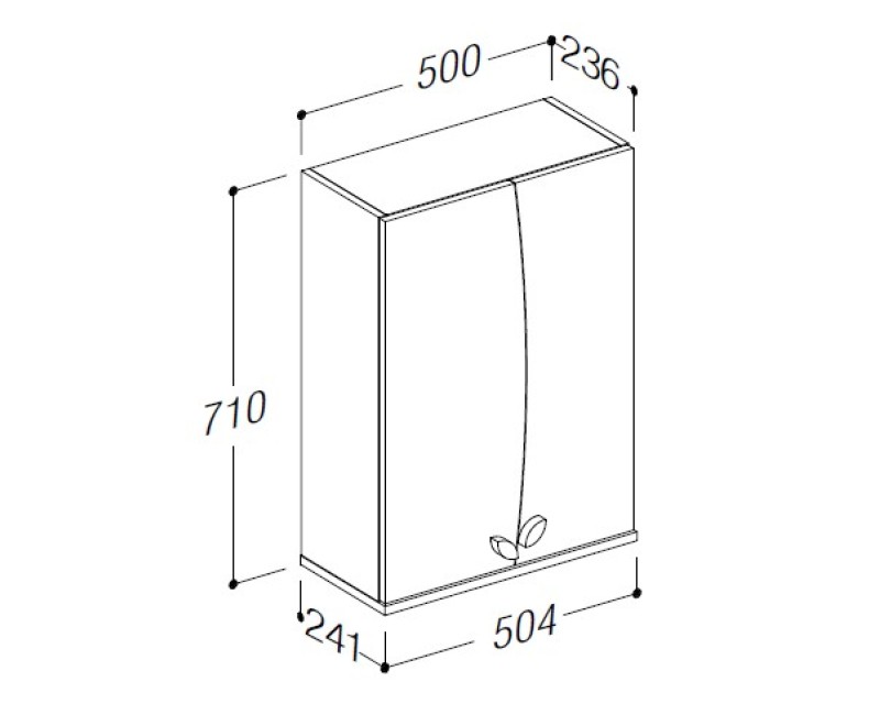 RB ELZA Верхний шкафчик 50 cm EVU50
