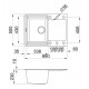 Elleci Virtuves izlietne Easy-135 68x50cm, balta Elleci Virtuves izlietne Easy-135 68x50cm, balta