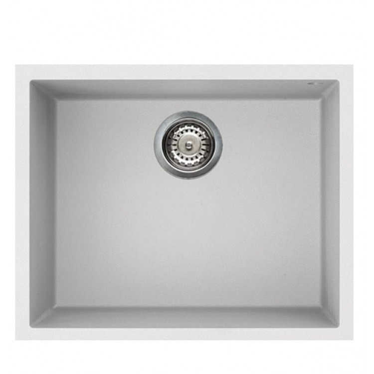 Elleci Virtuves izlietne Quadra-105 Keratek 540x440 mm, pabūvējama, balta Elleci Virtuves izlietne Quadra-105 Keratek 540x440 mm, pabūvējama, balta