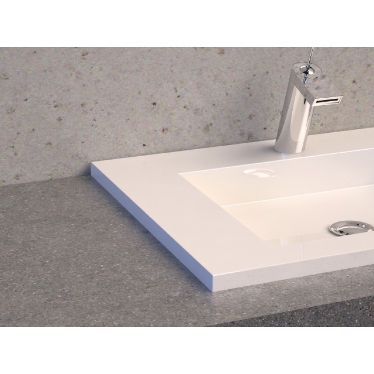 Vispool Akmens masas izlietne F-1000 100x45 cm, balta Vispool Akmens masas izlietne F-1000 100x45 cm, balta