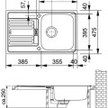 FRANKE Кухонная мойка EUROFORM 78x47.5 cm, EFX 614-78