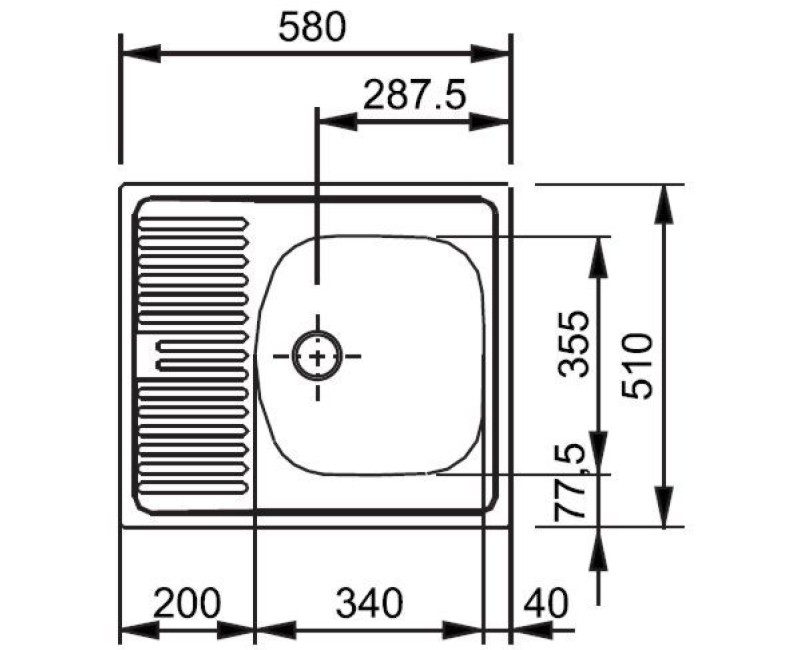 FRANKE Кухонная мойка EUROSTAR 58x51 cm, ETN 611-58