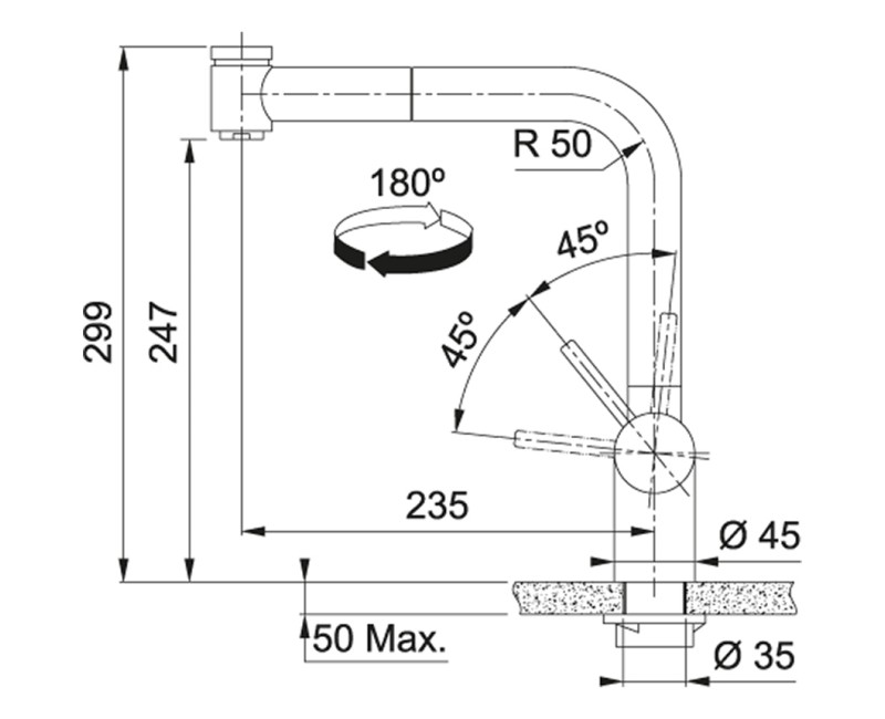 FRANKE Кухонный смеситель ATLAS NEO, 115.0521.441