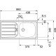 FRANKE Virtuves izlietne EUROSET ESN 614 86x43cm, 101.0288.025 FRANKE Virtuves izlietne EUROSET ESN 614 86x43cm, 101.0288.025