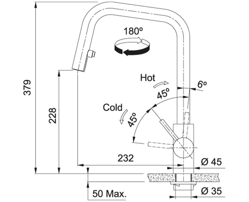 FRANKE Кухонный смеситель KUBUS, 115.0529.207