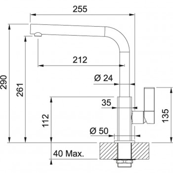 FRANKE Virtuves izlietnes jaucējkrāns MARIS, 115.0392.333