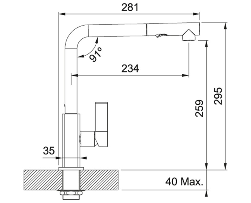 FRANKE Кухонный смеситель MARIS, 115.0392.357