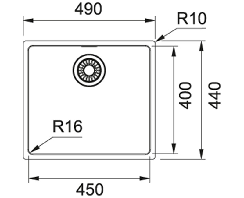 FRANKE Кухонная мойка MARIS 49x44см, MRX210-45,127.0553.961