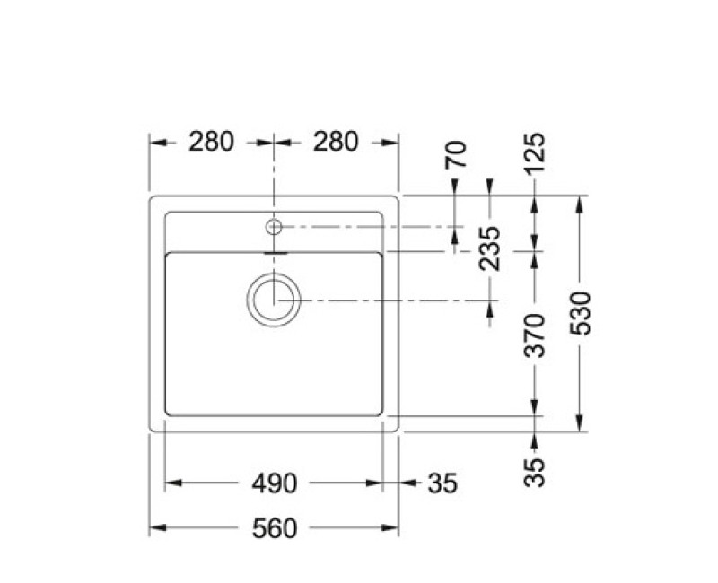 FRANKE Tectonite Кухонная мойка SIRIUS 56x53 cm, SID 610, бежевая