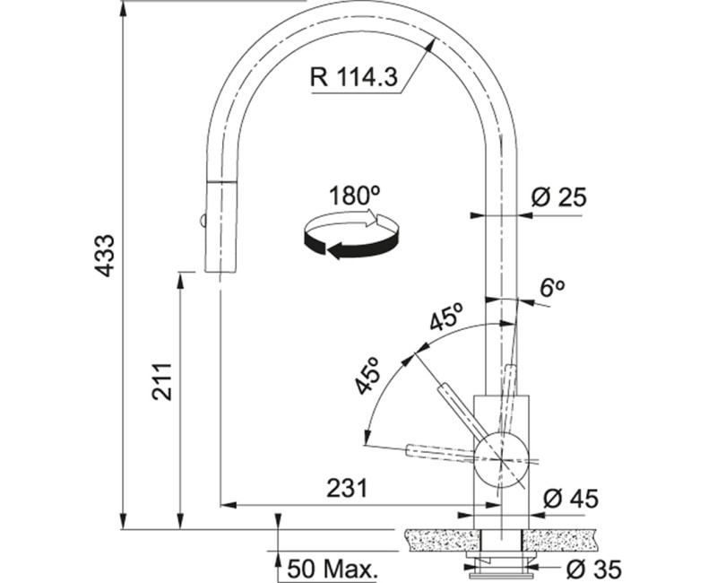FRANKE Кухонный смеситель EOS NEO, 115.0590.045