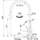 FRANKE Virtuves izlietnes jaucējkrāns EOS NEO, 115.0590.045 FRANKE Virtuves izlietnes jaucējkrāns EOS NEO, 115.0590.045