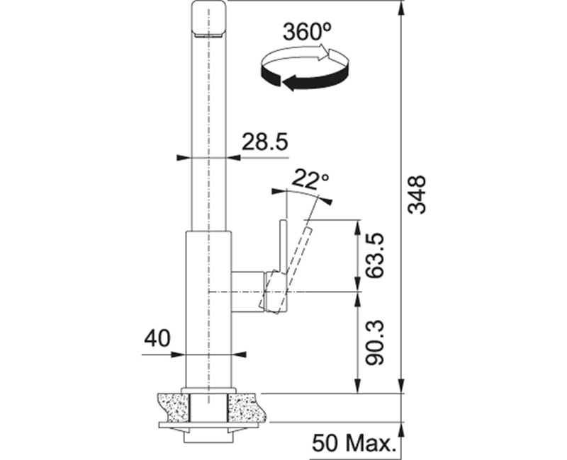 FRANKE Кухонный смеситель MYTHOS, 115.0550.442