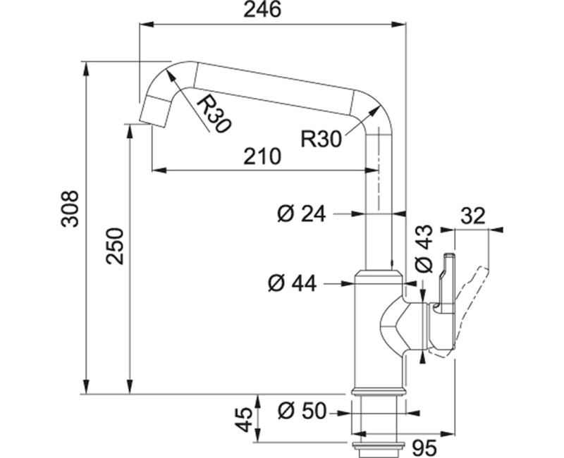 FRANKE Кухонный смеситель CENTRO, 115.0595.062