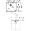 FRANKE Кухонная мойка URBAN 56x50 cm, UBG 610-56, кашемир