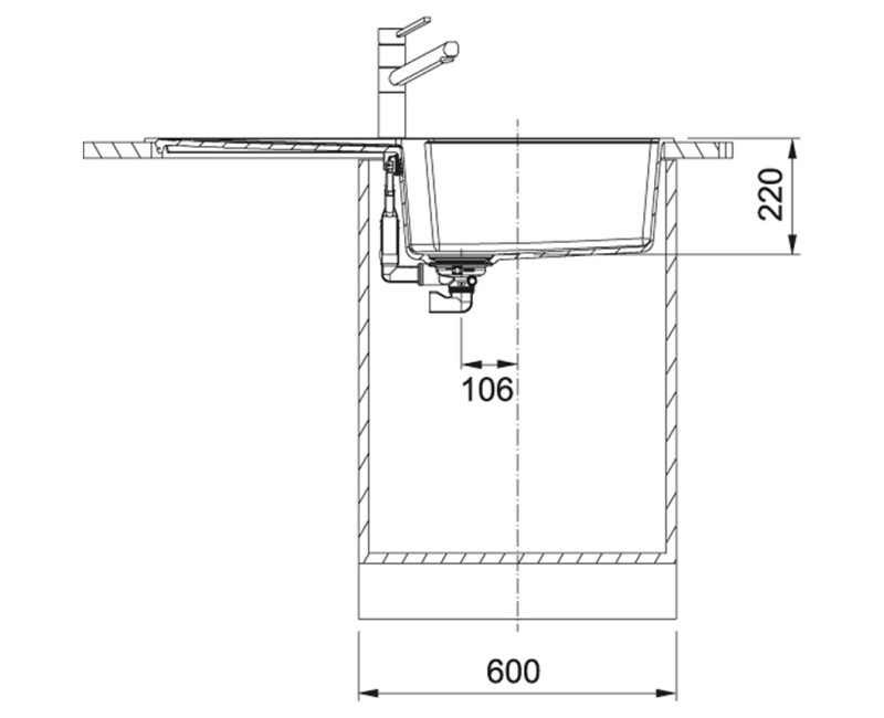 FRANKE Кухонная мойка URBAN 100x50 cm, UBG 611-100, glacier