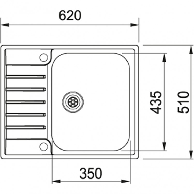 FRANKE Virtuves izlietne ARGOS G 62.5x51 cm, AGX 211-62G ar vent FRANKE Virtuves izlietne ARGOS G 62.5x51 cm, AGX 211-62G ar vent
