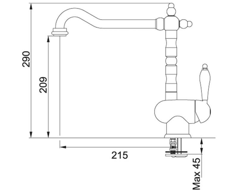 FRANKE Кухонный смеситель OLD-ENGLAND, 115.0028.208