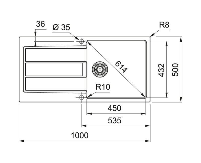 FRANKE Tectonite Кухонная мойка SIRIUS 100x51 cm, S2D 611-100, Arktis weis
