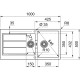 FRANKE Tectonite Virtuves izlietne SIRIUS 100x50 cm, S2D 651 Arktis weiss FRANKE Tectonite Virtuves izlietne SIRIUS 100x50 cm, S2D 651 Arktis weiss