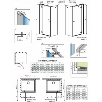 Radaway Душевой уголок квадратный Fuenta New KDJ 110x110 cm