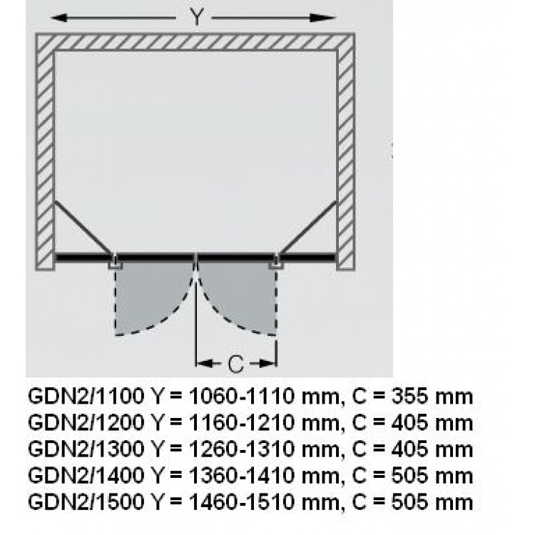Roltechnik Душевые двери GDN2 1200 mm
