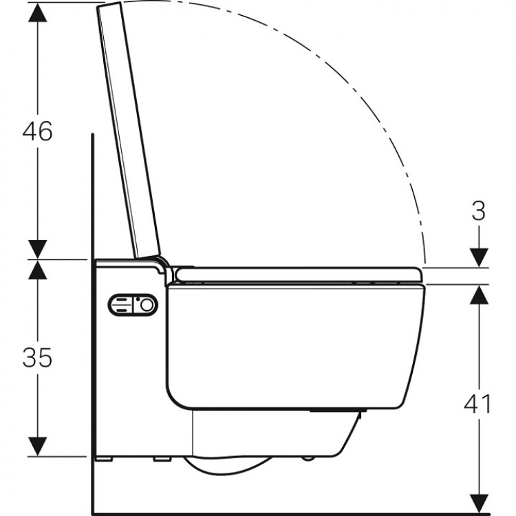 Geberit AquaClean Mera Classic WC pods-bidē, 146.201.11.1 Geberit AquaClean Mera Classic WC pods-bidē, 146.201.11.1