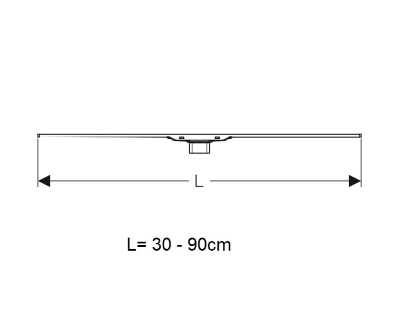 Geberit CleanLine20 Дренажный канал 30-90cm, 154.450.00.1