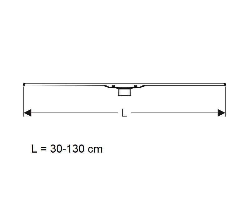 Geberit CleanLine20 Dušas kanāls 30-130cm, 154.451.KS.1